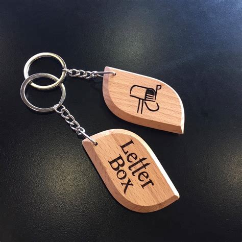Engraved Wooden Fob Keyring Keychain Key Organise Tag Label Assigned Ebay