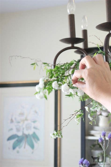 How To Decorate A Chandelier With Flowers For Spring Flower