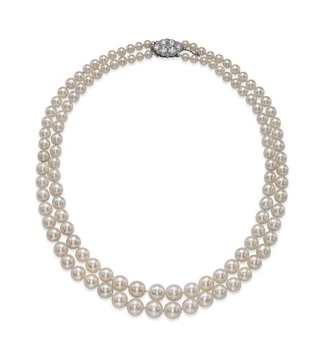 An Exceptional Natural Pearl And Diamond Necklace By Cartier Christies