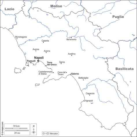 Cartina Muta Gratuita Campania