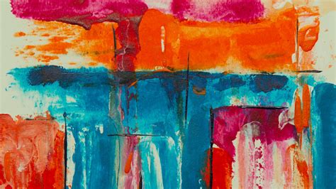 Download Wallpaper 1920x1080 Canvas Stains Paint Colorful