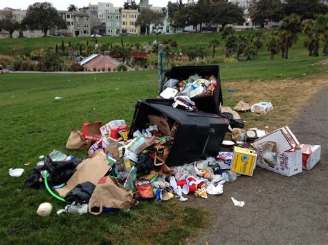 Dolores Park Trash Far Exceeds Golden Gate Parks Trash Dolores Park