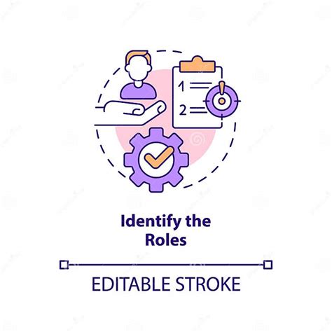 Identify Roles Concept Icon Stock Vector Illustration Of Strategy