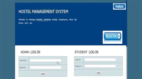 Hostel Management System In Php Free Student Projects
