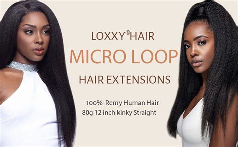 Amazon Com Loxxy Microlink Hair Extensions Real Human Hair Kinky