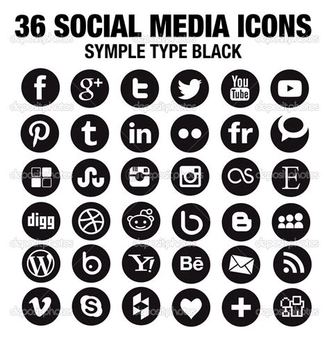 13 Social Media Icons Black And White Vector Tripadvisor Images