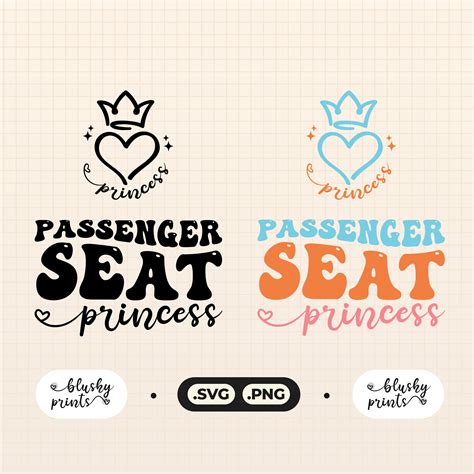 Buy Passenger Seat Princess Svg Princess Svg Passenger Seat Svg Online