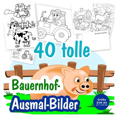 Online einkaufen in der kategorie: Süße Postkarten zum Ausmalen, 40 Motive Bauernhof-Tiere ...