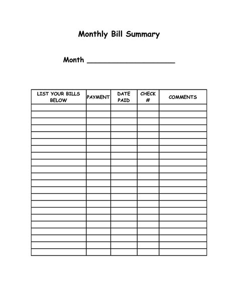 Easy To Use Personal Monthly Bill Organizer Excel Template Example