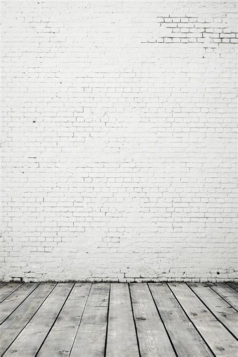 White Gray Brick Wall Wood Floor Photography Studio Backdrop Etsy