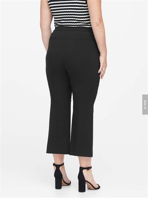 High Rise Crop Flare Button Fly Pant Banana Republic