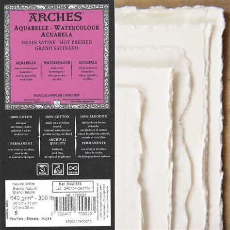 Arches 300lb Hot Press Watercolor Paper Rileystreet Art Supply