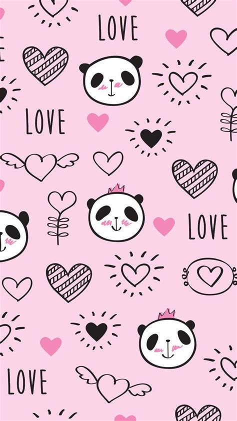 Kawaii Pink Panda Wallpapers Wallpaper Cave