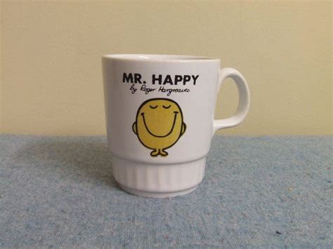 Mr Men Mug Mr Happy 1979 Kiln Kraft England Etsy Mugs For Men