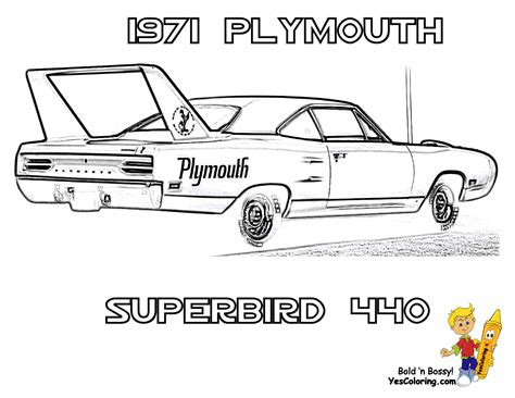 1971 Plymouth Superbird 440 You Can Print Out This Muscle Car #Coloring_Page Now… http://www ...
