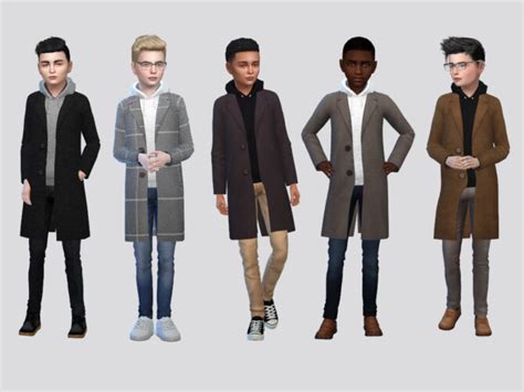 Aster Coat Hoodie Boys By Mclaynesims At Tsr Sims 4 Updates