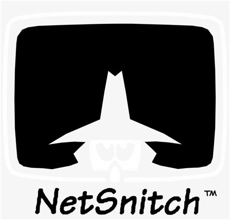 Net Snitch Logo Black And White Vector Graphics PNG Image