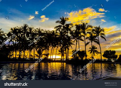 Beautiful Sunset In Tropical Beach Resort Stock Photo 231401746 Shutterstock