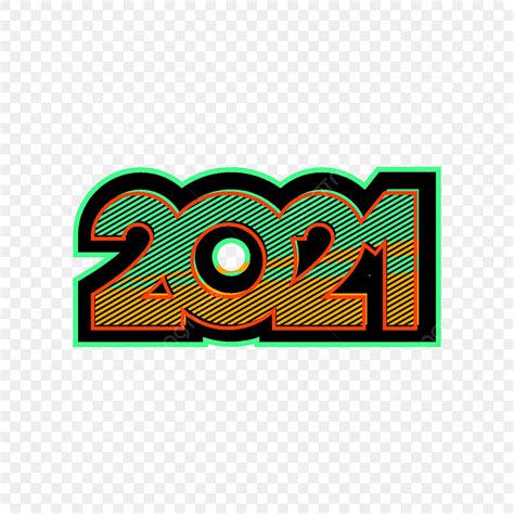 New Year Typography Vector Hd Png Images Modern 2021 Year Typography