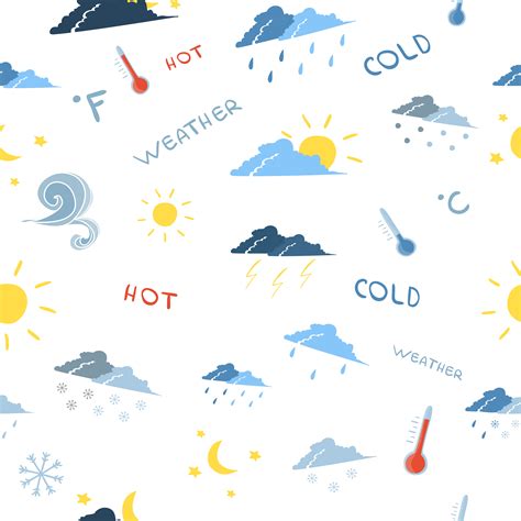 Seamless Weather Forecast Pattern 435319 Vector Art At Vecteezy