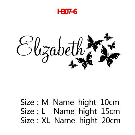 Personalized Custom Name Butterfly Wall Sticker Wallpaper For Nursery