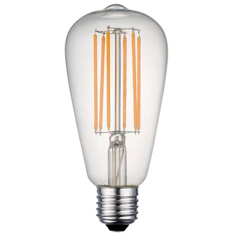 7w Dimmable Led E27 Clear Rustic Filament Style Bulb In Warm White