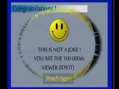 The joke was released in 1969, some months after the august 1968 warsaw pact invasion of czechoslovakia had put an end to the freedoms of the prague spring. This is Not a Joke You are The 100 000th Viewer - YouTube