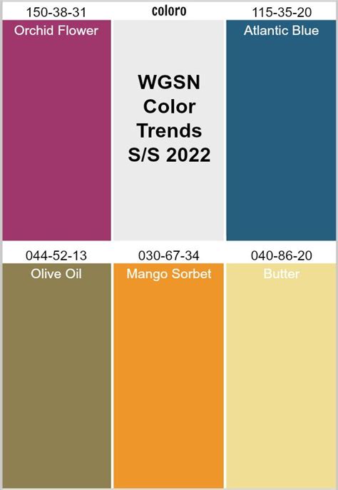 The Color Scheme For Wgsns New Colors Which Are Available In Multiple