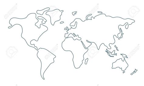 Simple World Map Vector At Getdrawings Free Download Riset