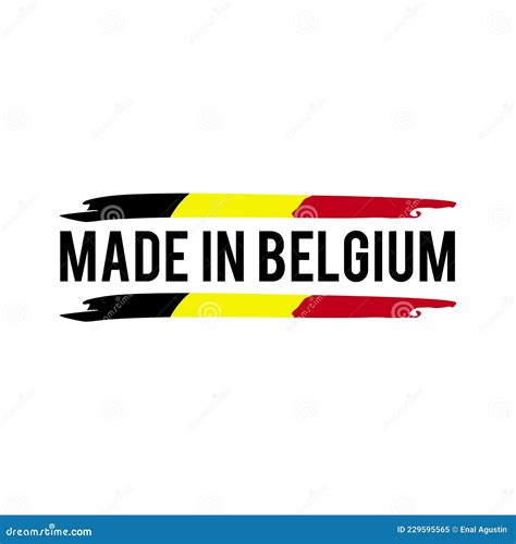 Made In Belgium Product Label Emblem Logo Design Stock Vector
