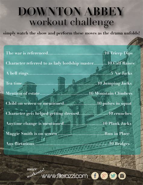 Downton Abbey Workout Challenge So Fun And Easy Tv Show