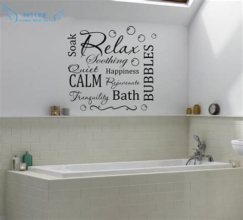 Relax Calm Bubbles Bath Wall Art Sticker Decal Vinyl Home Decor Stikers