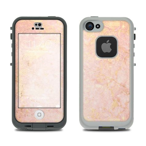 Lifeproof Iphone 5s Fre Case Skin Rose Gold Marble By