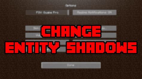How To Turn Entity Shadows On And Off In Minecraft How To Enable
