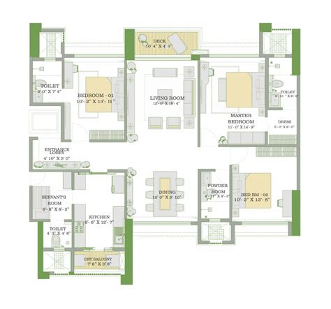 3 Bhk And 4bhk Floor Plans Bluegrass Residences
