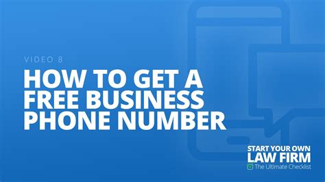 Video 8 How To Get A Free Business Phone Number Youtube