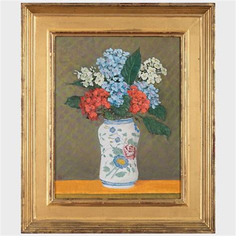 20th Century School Still Life With Vase Of Flowers Sold At Auction On