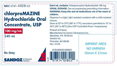 Chlorpromazine Oral Concentrate Package Insert