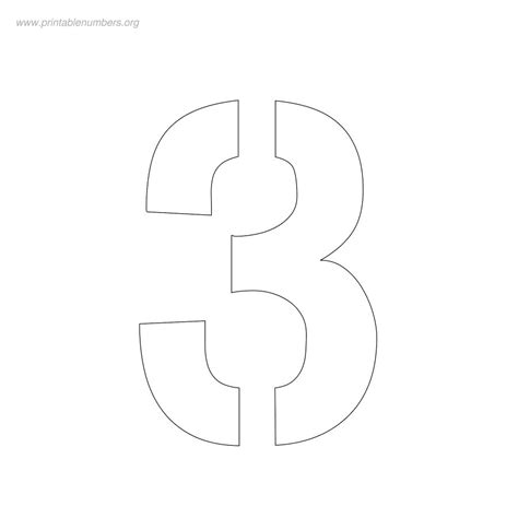 4 Best Images Of Printable Numbers 2 Inch Block Number 3