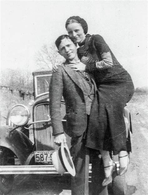 Bonnie And Clyde 1933 Painting By American School