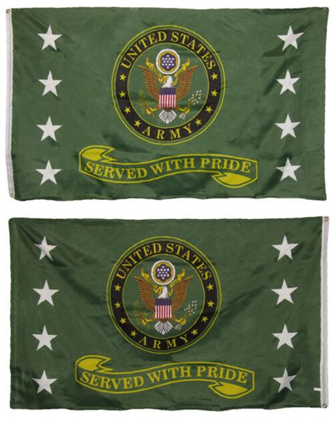 3x5 Us Army Served With Pride 2 Faced Double Sided 2 Ply Polyester Flag
