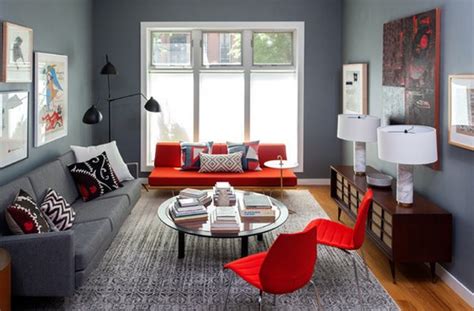 It gives the balance color to the living room. 22 Beautiful Red Sofas in the Living Room | Home Design Lover
