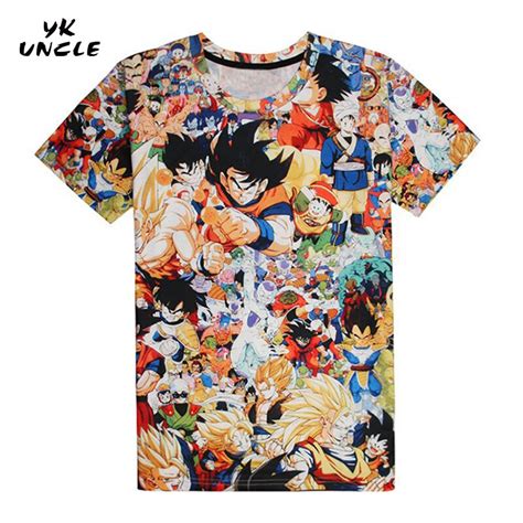 Anime Dragon Ball Z Super Saiyan T Shirts Harajuku Tee Shirts New Casual Tees Goku 3d Men Women