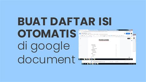 Cara Mudah Membuat Daftar Isi Otomatis Di Google Docs Panduanbs
