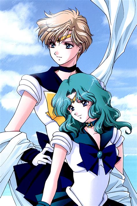Sailor Uranus And Neptune Bleu De Ciel Limited Edition Postcard Mario