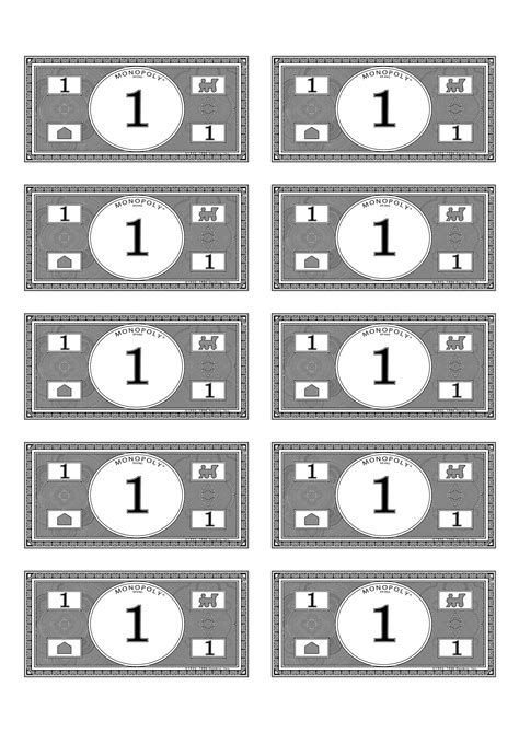 Monopoly Money 1 Play Money Template Printable Play Money Free