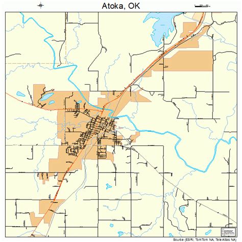 Atoka Oklahoma Street Map 4003300