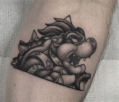 My First Tattoo Bowser Immediately After We Were Finished Done By Nic From Seven Tails