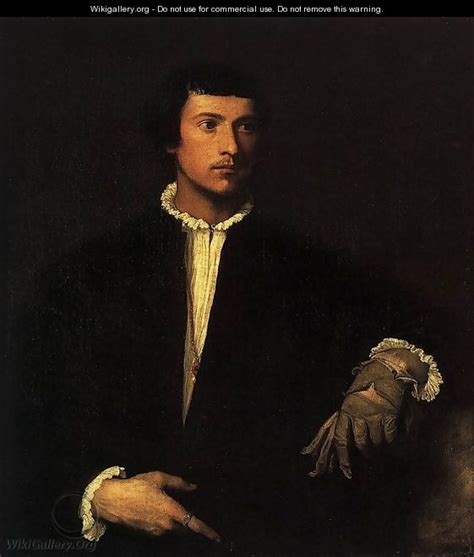 Man With A Glove Tiziano Vecellio Titian The