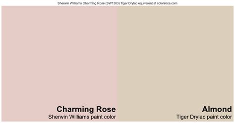 Sherwin Williams Charming Rose Tiger Drylac Equivalent Almond